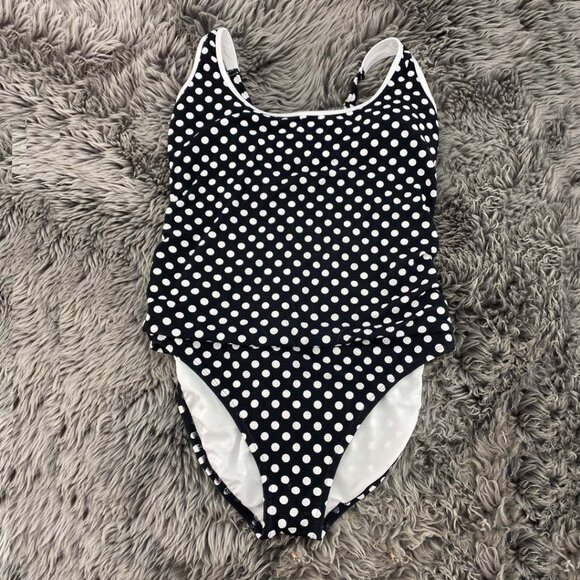 Kathy Ireland One Piece Bathing Suit | Polka Dot | Various Sizes **NEW - Picture 1 of 3